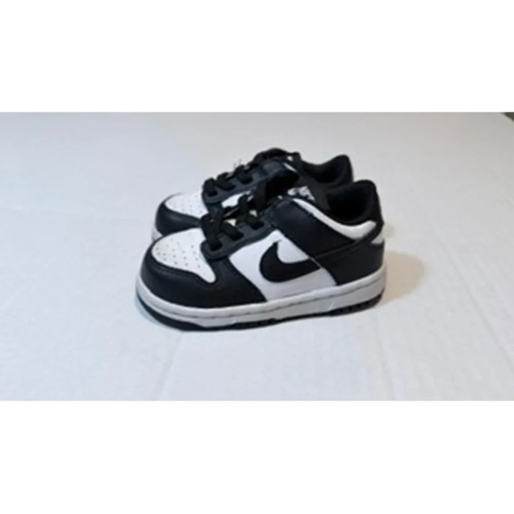 Nike Dunk Low Panda Black White Sneakers CW1589-100 Kids Size 6C